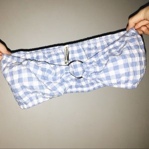 LF gingham blue bandeau